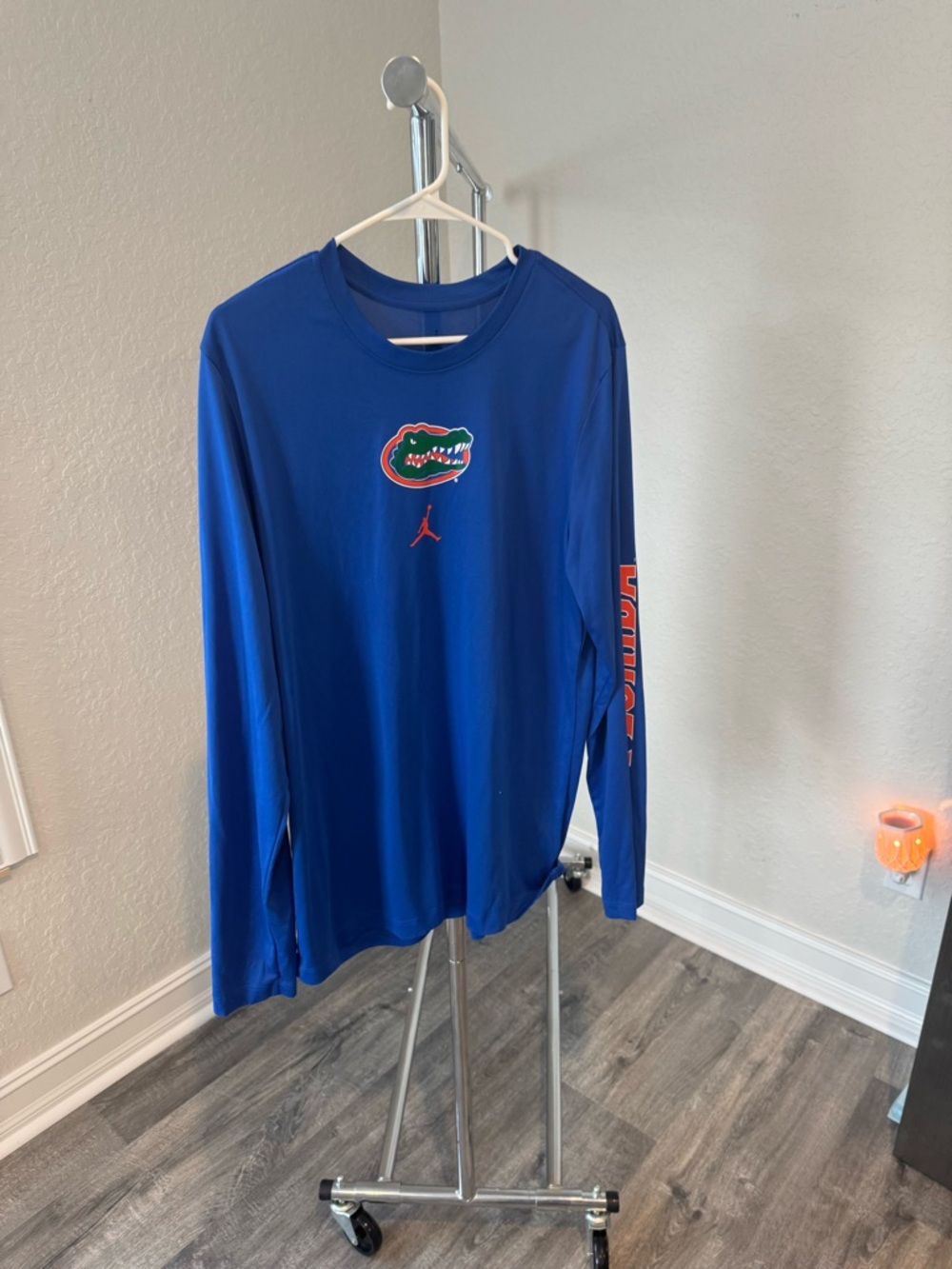 Nike Jordan Dri-FIT Blue Athletic Tee with Black Jumpman